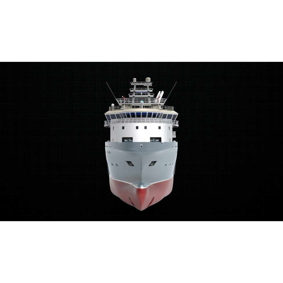AHTS Ship 3D Model – Industrial Polygon Mesh, FBX & Blender - View 8