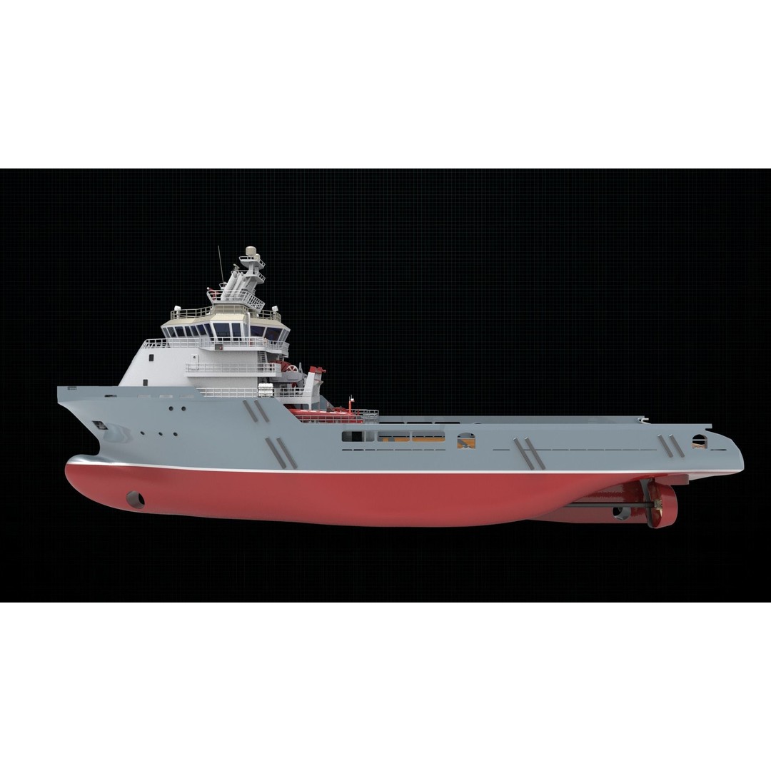 AHTS Ship 3D Model – Industrial Polygon Mesh, FBX & Blender - View 9