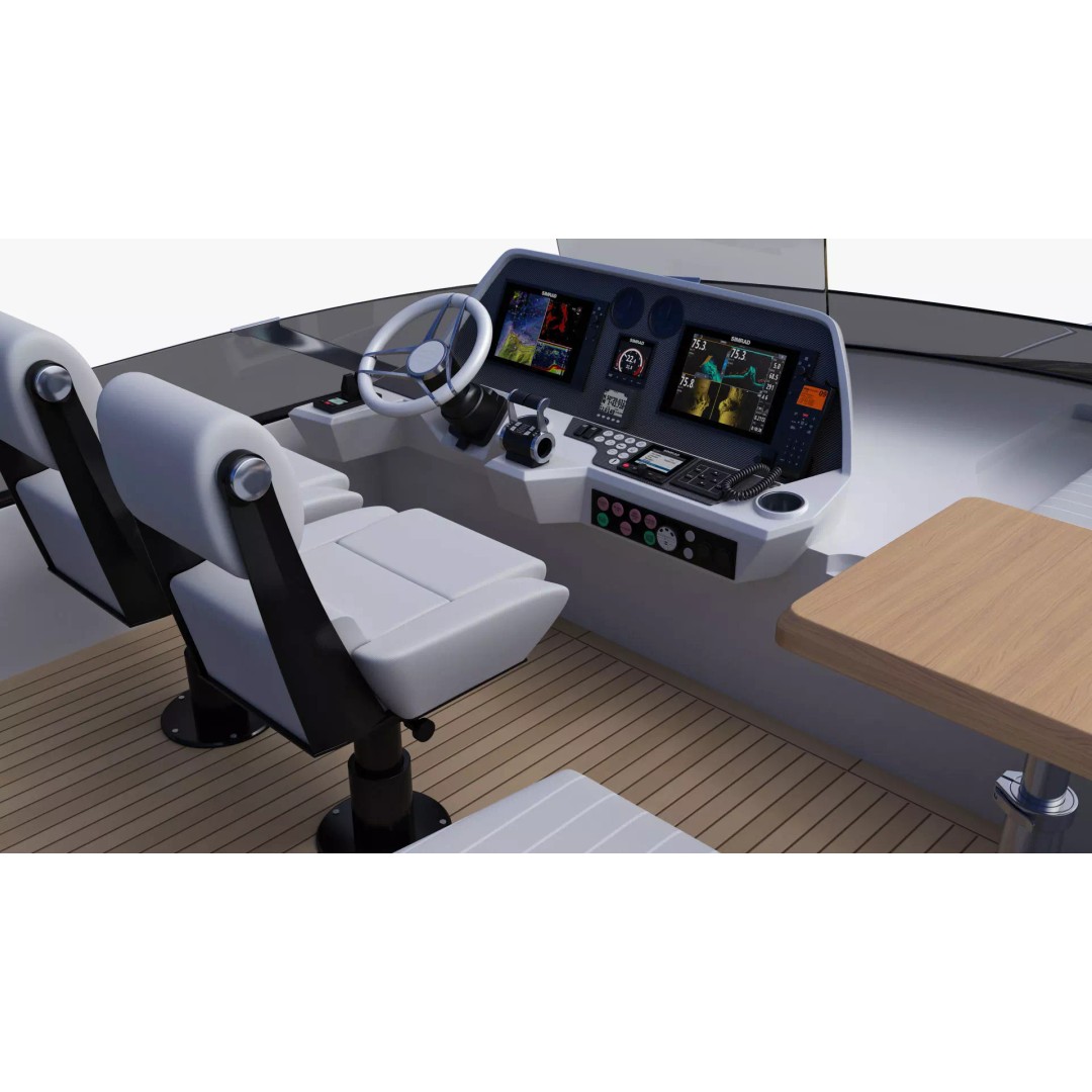 Luxury Motor Sport Yacht 3D Model – High Poly PBR Asset, FBX, OBJ - View 32