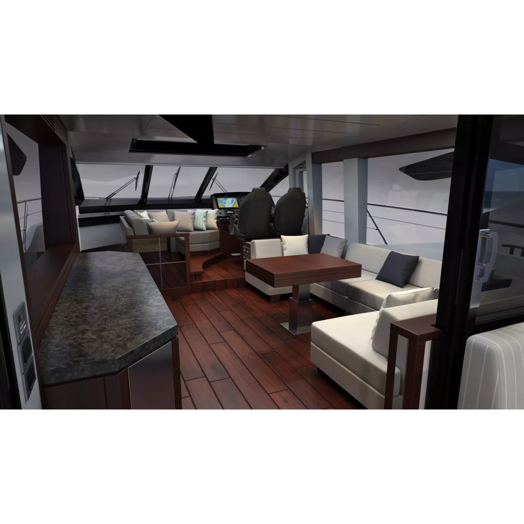 Luxury Motor Sport Yacht 3D Model – High Poly PBR Asset, FBX, OBJ - View 35