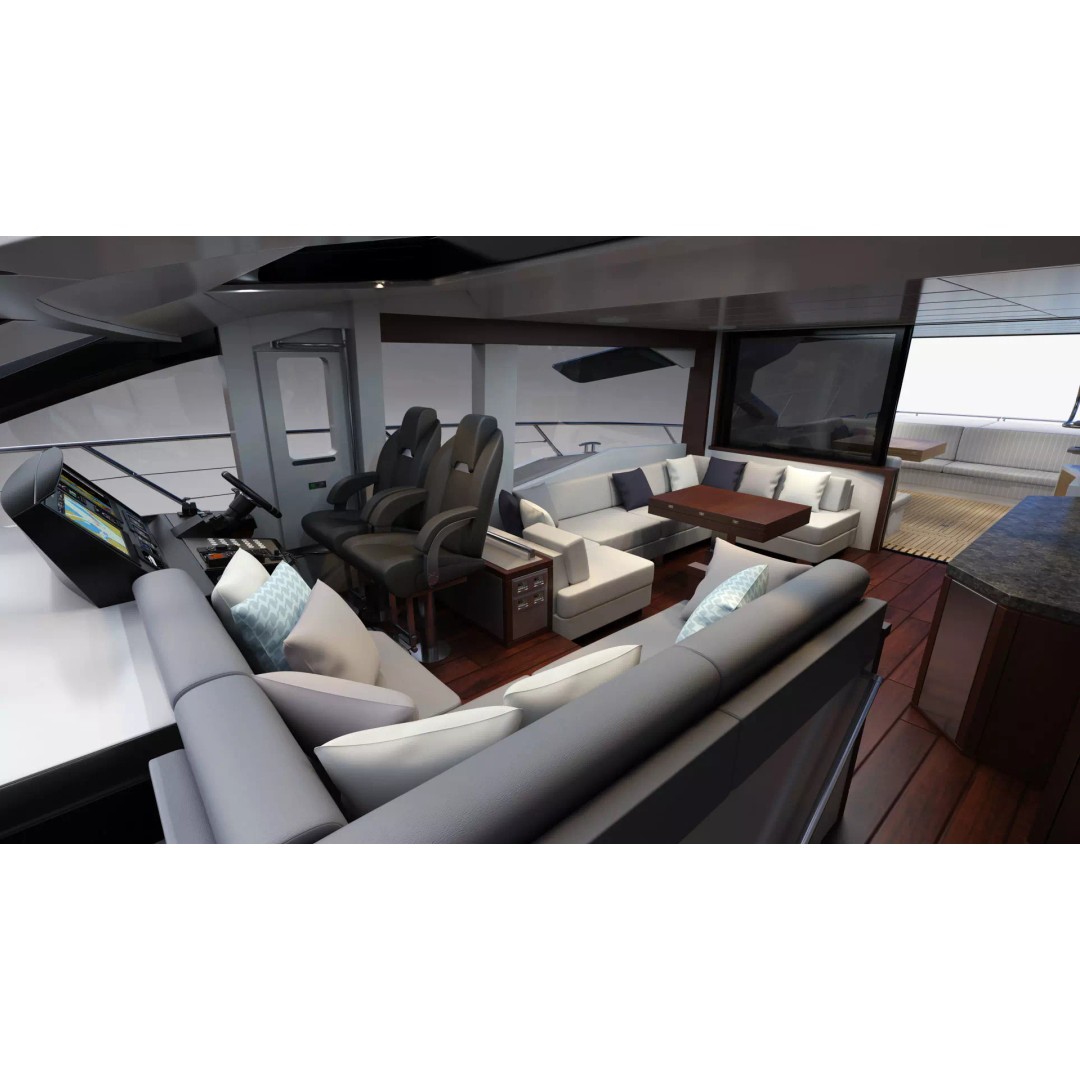 Luxury Motor Sport Yacht 3D Model – High Poly PBR Asset, FBX, OBJ - View 39