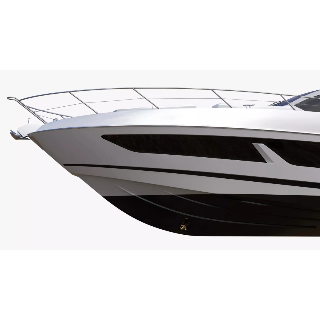 Luxury Motor Sport Yacht 3D Model – High Poly PBR Asset, FBX, OBJ - View 41