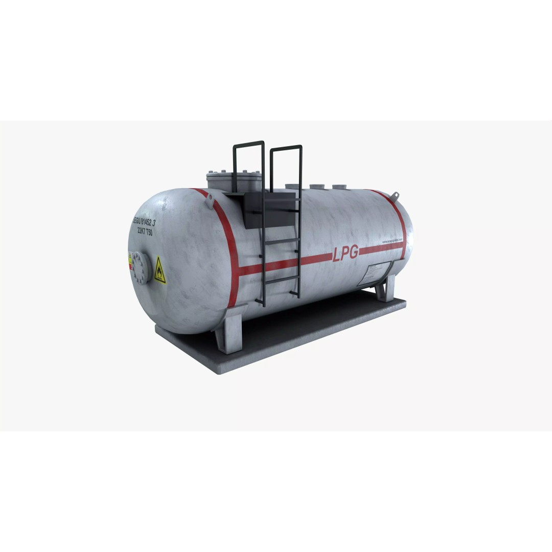 LPG Gas Tank 3D Model – High Capacity PBR Asset, FBX - View 4