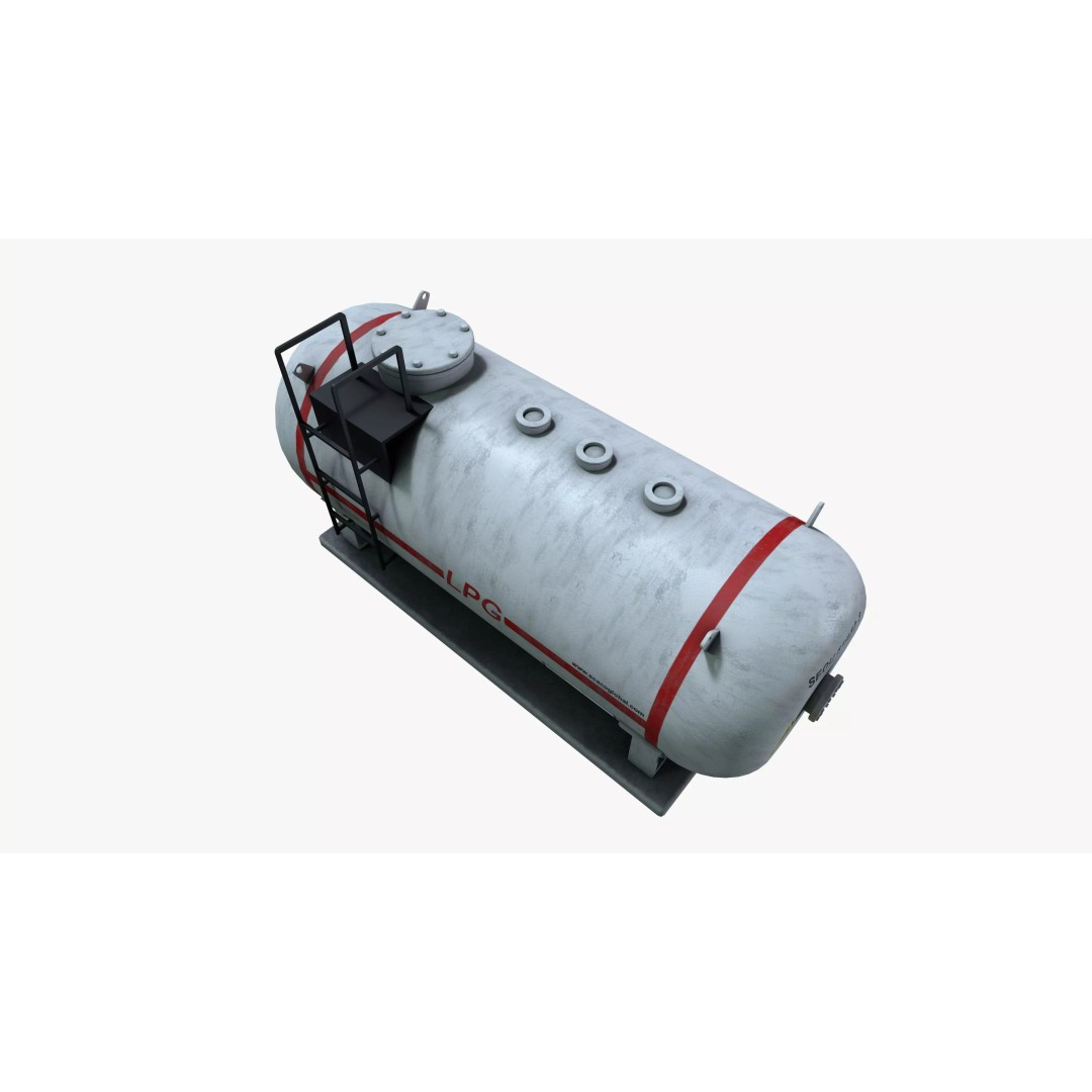 LPG Gas Tank 3D Model – High Capacity PBR Asset, FBX - View 5
