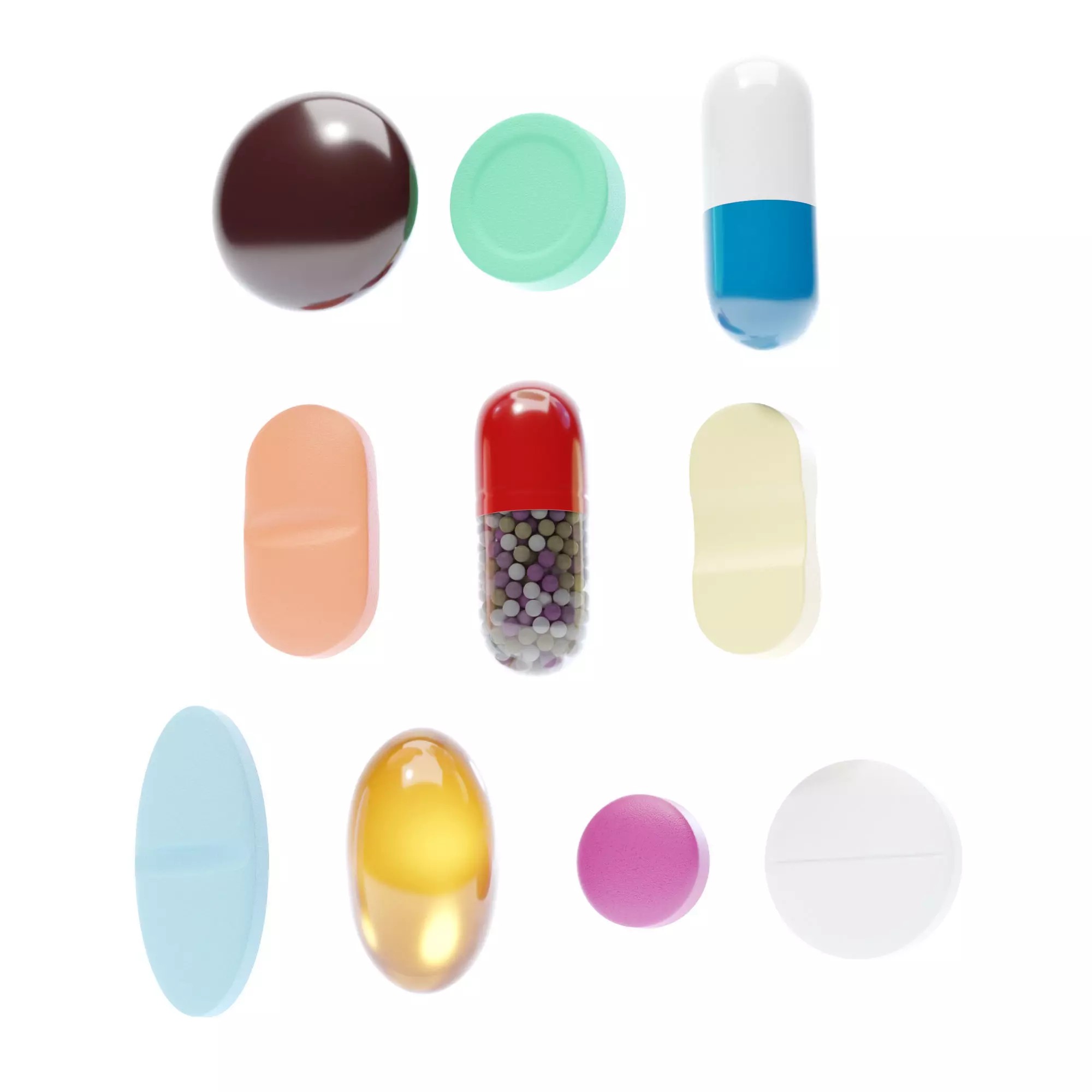 Pills Pack - High-End Photorealistic 3D Model - View 2