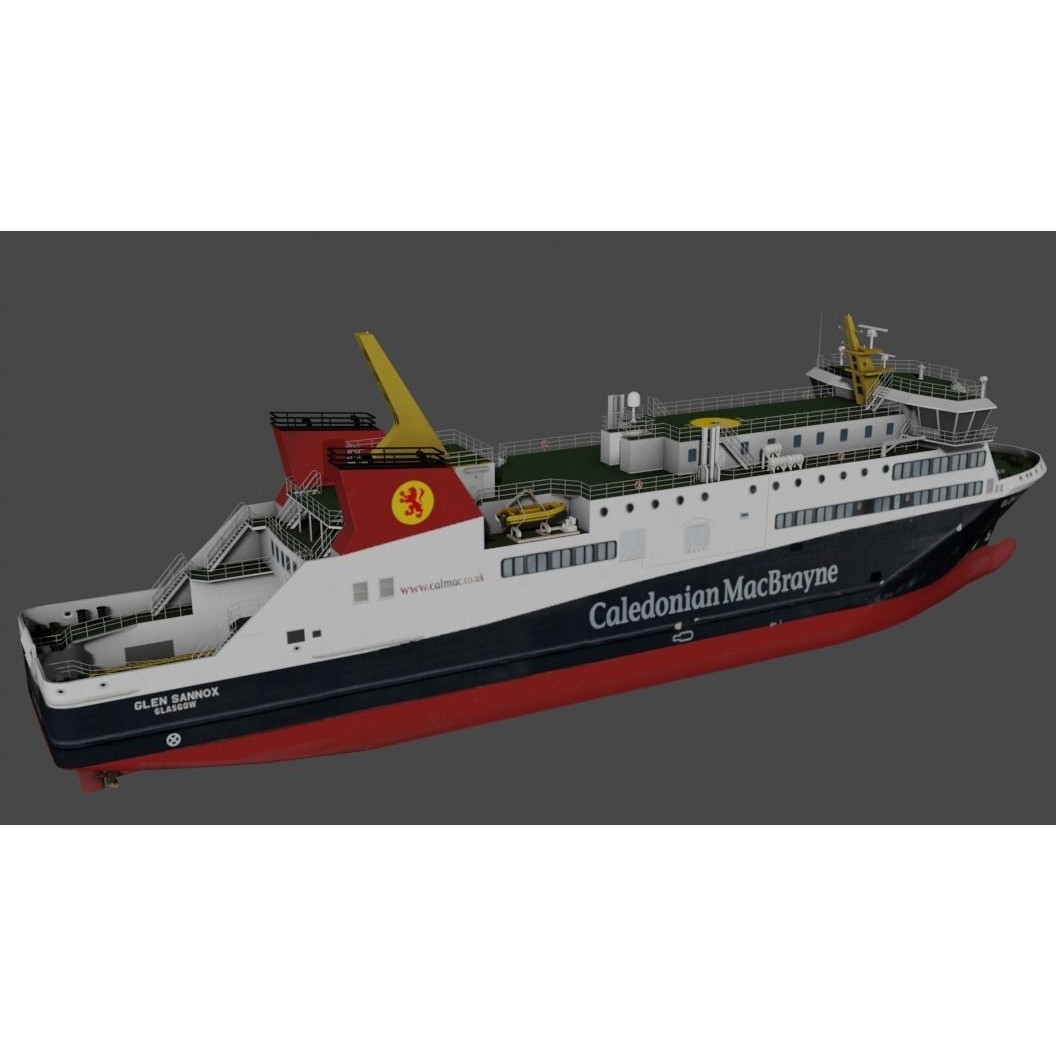 Dual-Fuel Ferry 3D Model – Low Poly Industrial Watercraft, FBX - View 5