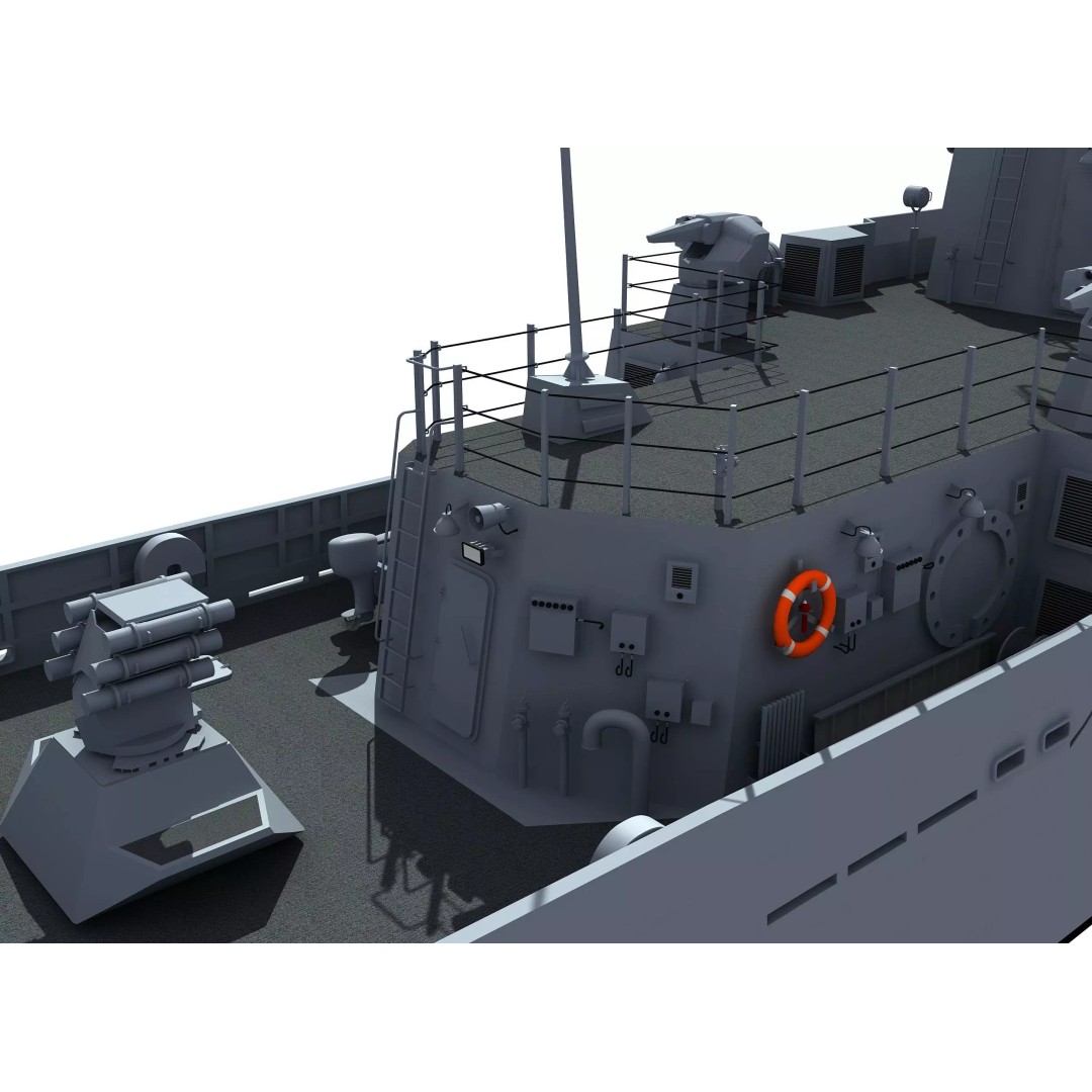 Turkish Tuzla Class Patrol Boat 3D Model – Moderate Detail, FBX & OBJ - View 10