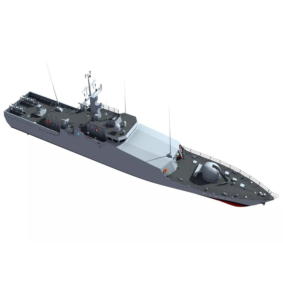 Turkish Tuzla Class Patrol Boat 3D Model – Moderate Detail, FBX & OBJ - View 11