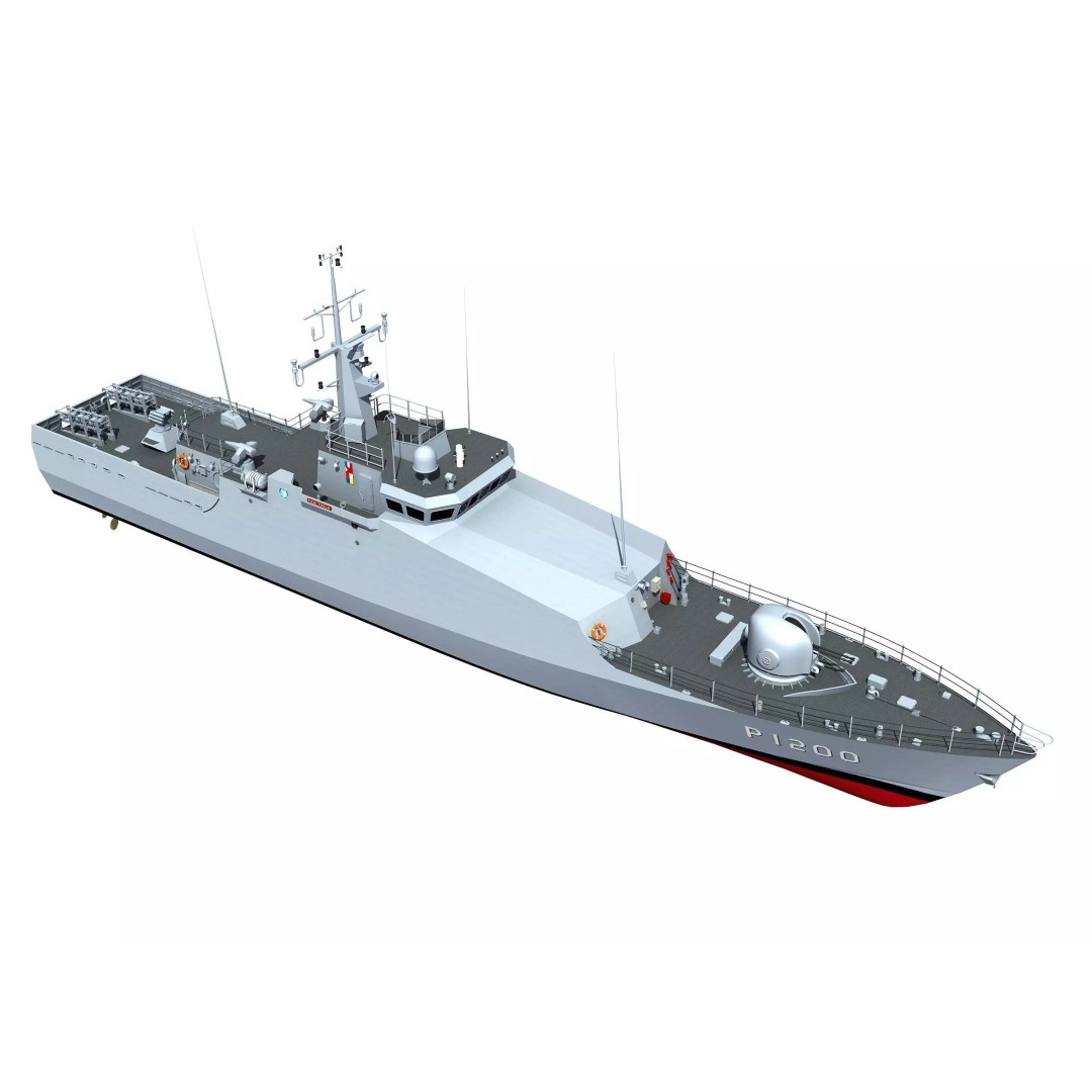 Turkish Tuzla Class Patrol Boat 3D Model – Moderate Detail, FBX & OBJ - View 4
