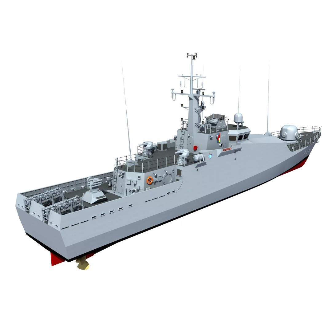 Turkish Tuzla Class Patrol Boat 3D Model – Moderate Detail, FBX & OBJ - View 5