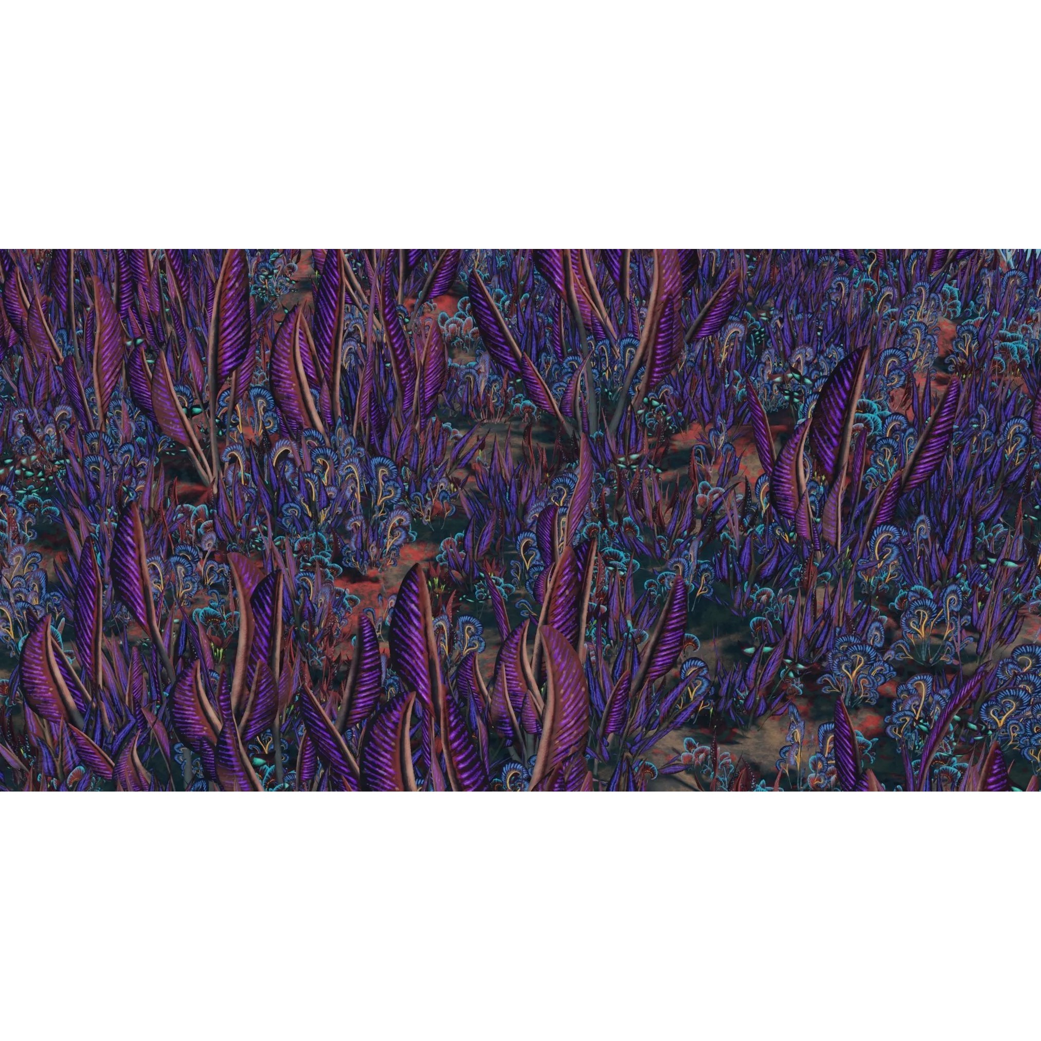 Glowing Alien Herbs - Low-Poly 3D Model - View 2