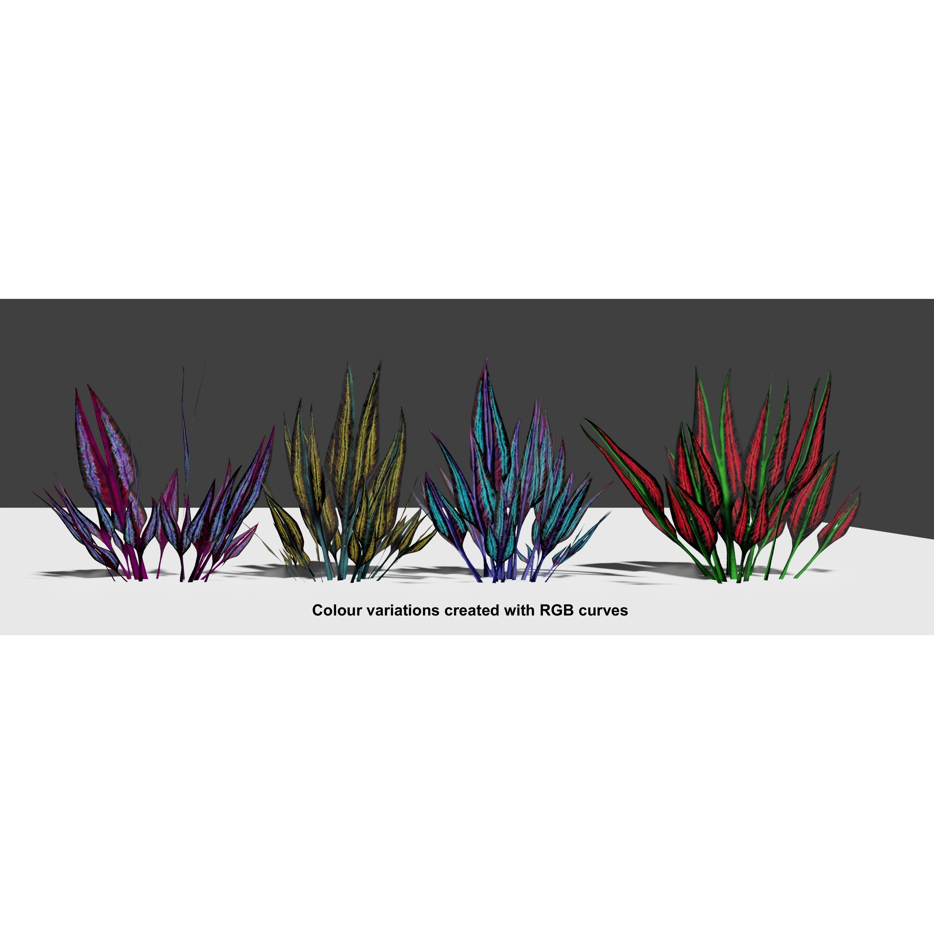 Glowing Alien Herbs - Low-Poly 3D Model - View 4