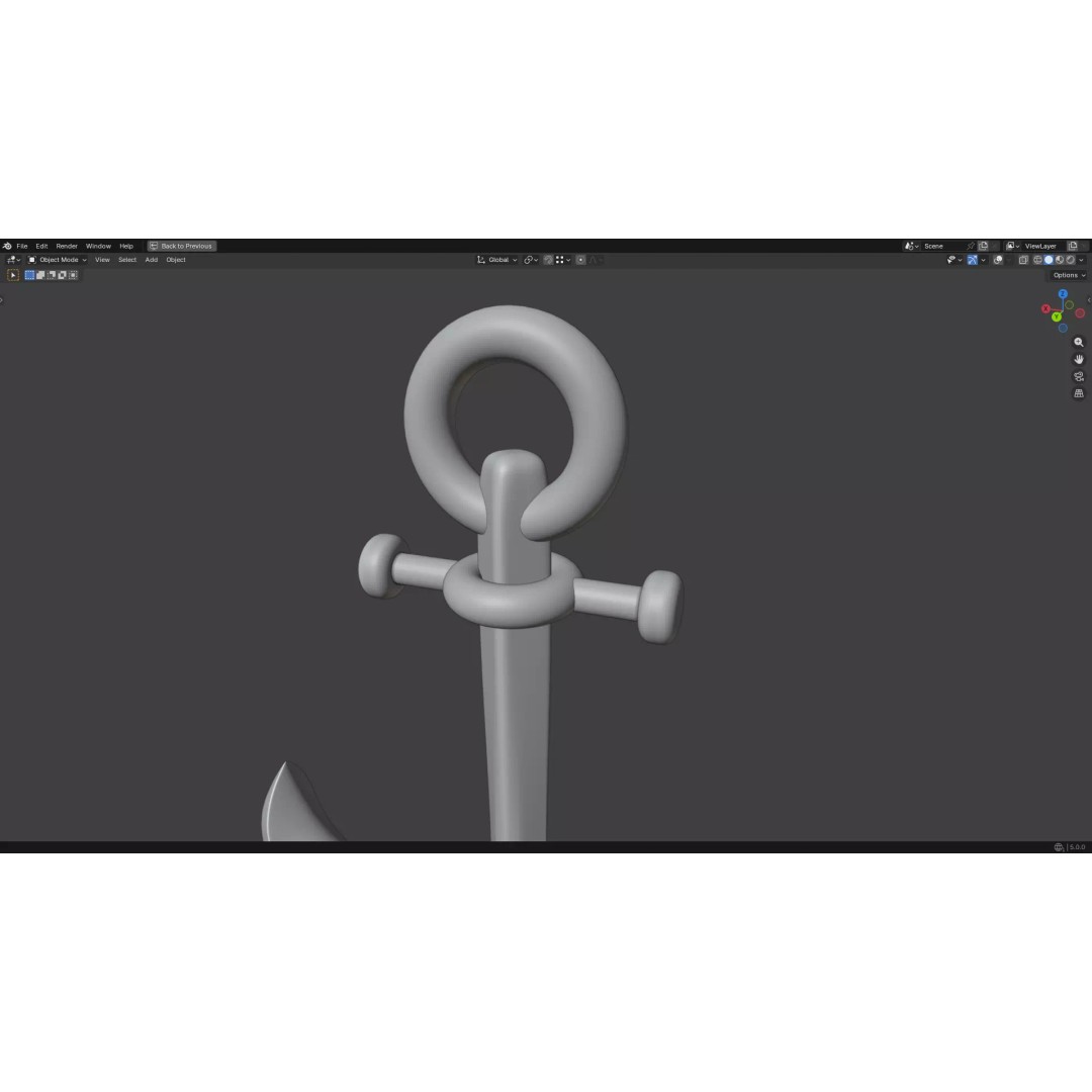 Steel Anchor 3D Model – Low Poly PBR Game Asset, FBX, OBJ - View 16