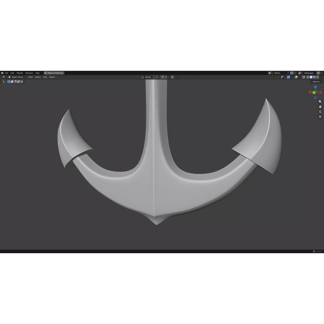 Steel Anchor 3D Model – Low Poly PBR Game Asset, FBX, OBJ - View 23