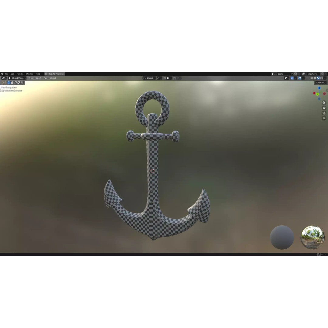 Steel Anchor 3D Model – Low Poly PBR Game Asset, FBX, OBJ - View 29