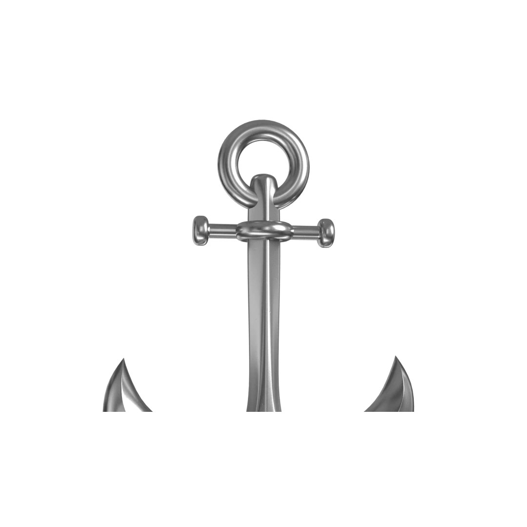 Steel Anchor 3D Model – Low Poly PBR Game Asset, FBX, OBJ - View 3
