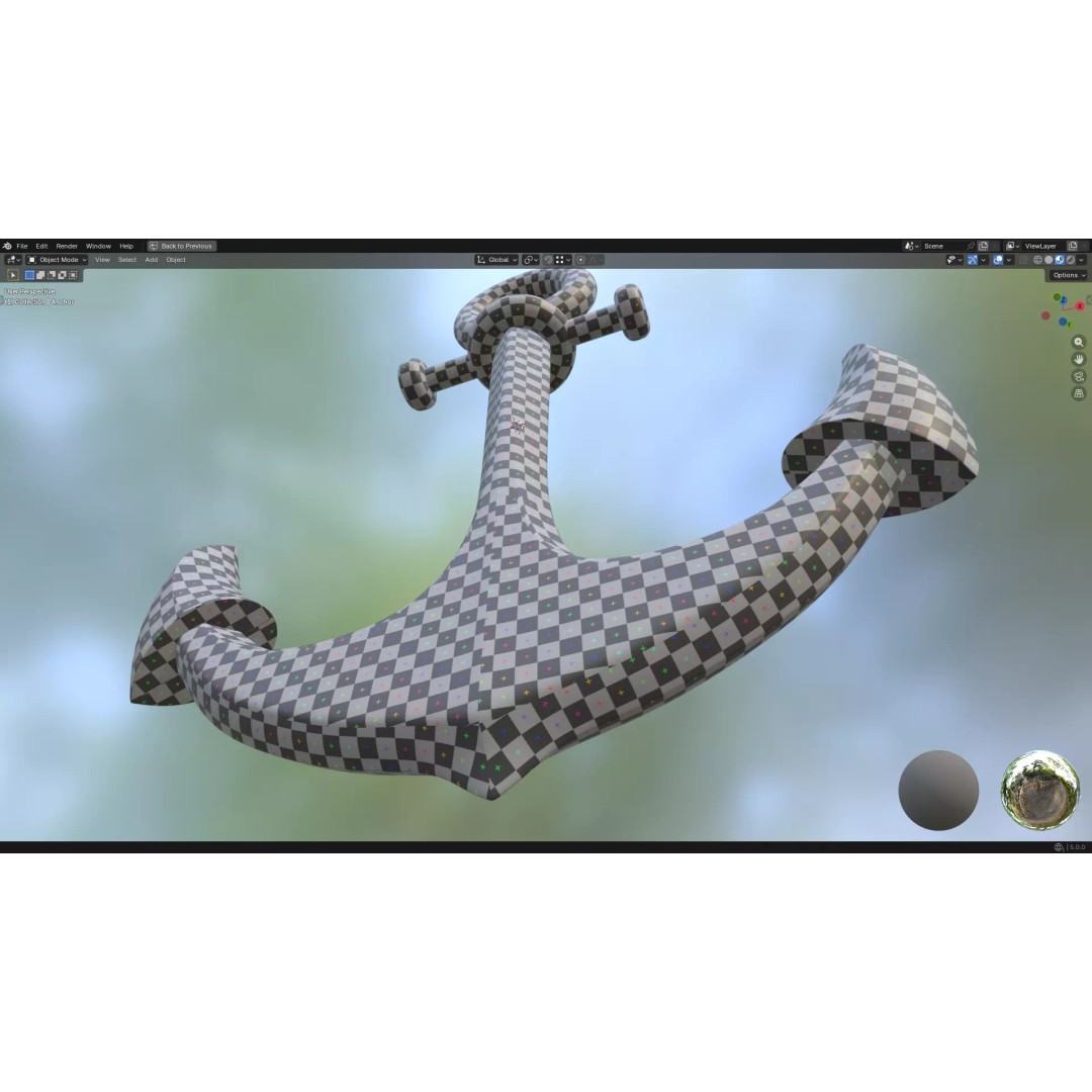 Steel Anchor 3D Model – Low Poly PBR Game Asset, FBX, OBJ - View 32