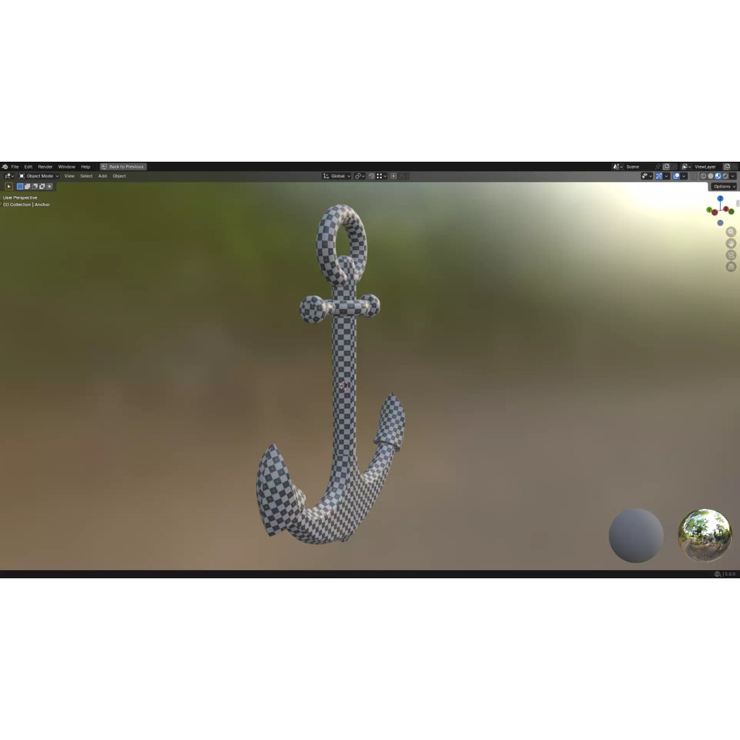 Steel Anchor 3D Model – Low Poly PBR Game Asset, FBX, OBJ - View 37