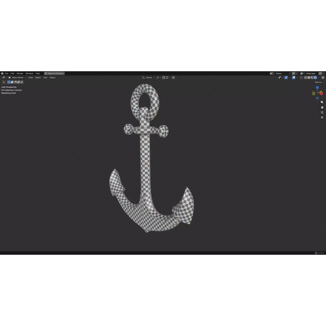 Steel Anchor 3D Model – Low Poly PBR Game Asset, FBX, OBJ - View 41