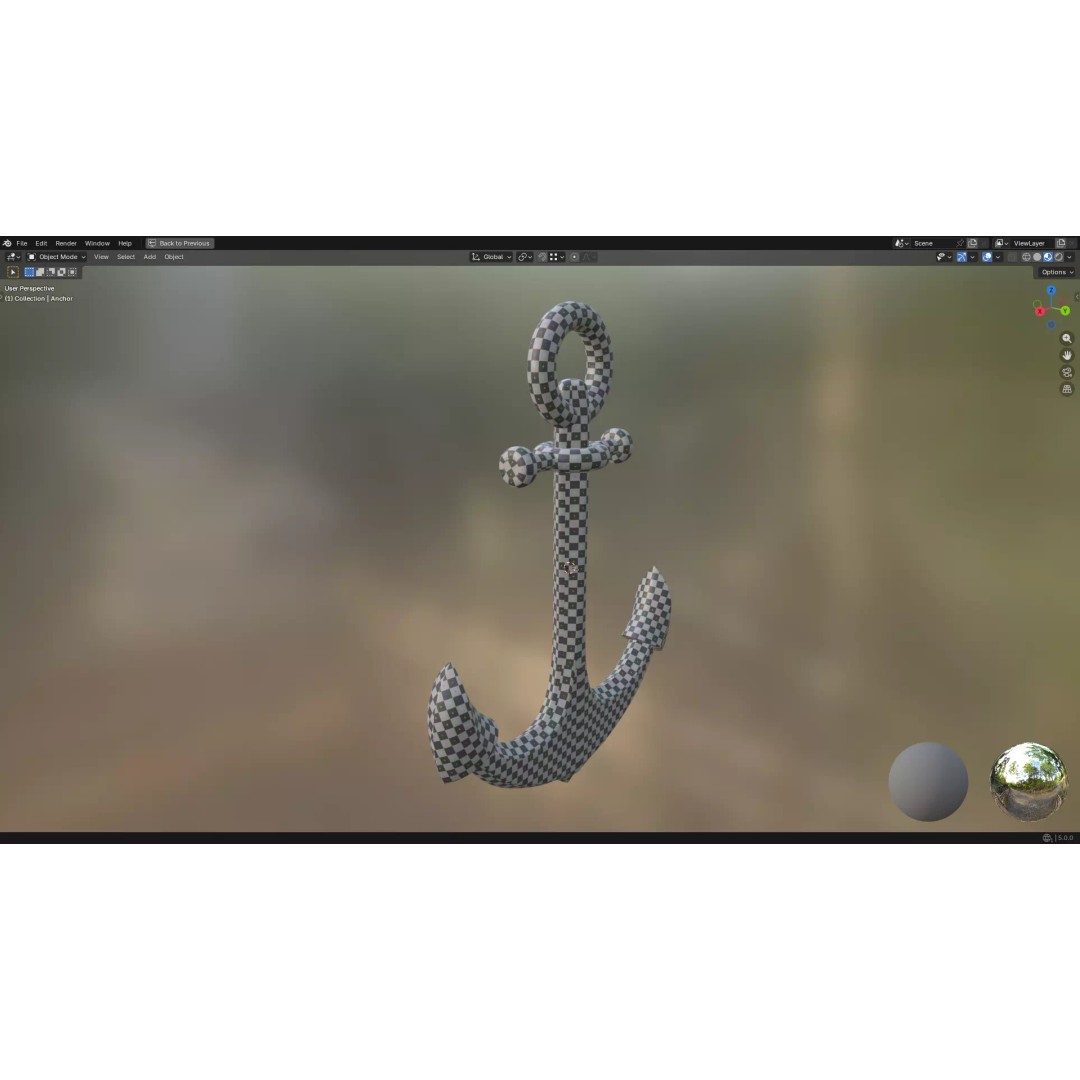 Steel Anchor 3D Model – Low Poly PBR Game Asset, FBX, OBJ - View 43