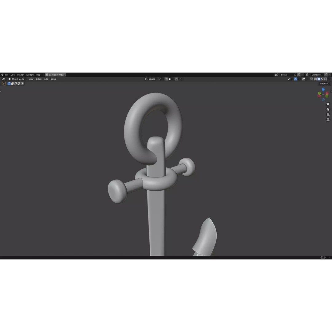 Steel Anchor 3D Model – Low Poly PBR Game Asset, FBX, OBJ - View 45