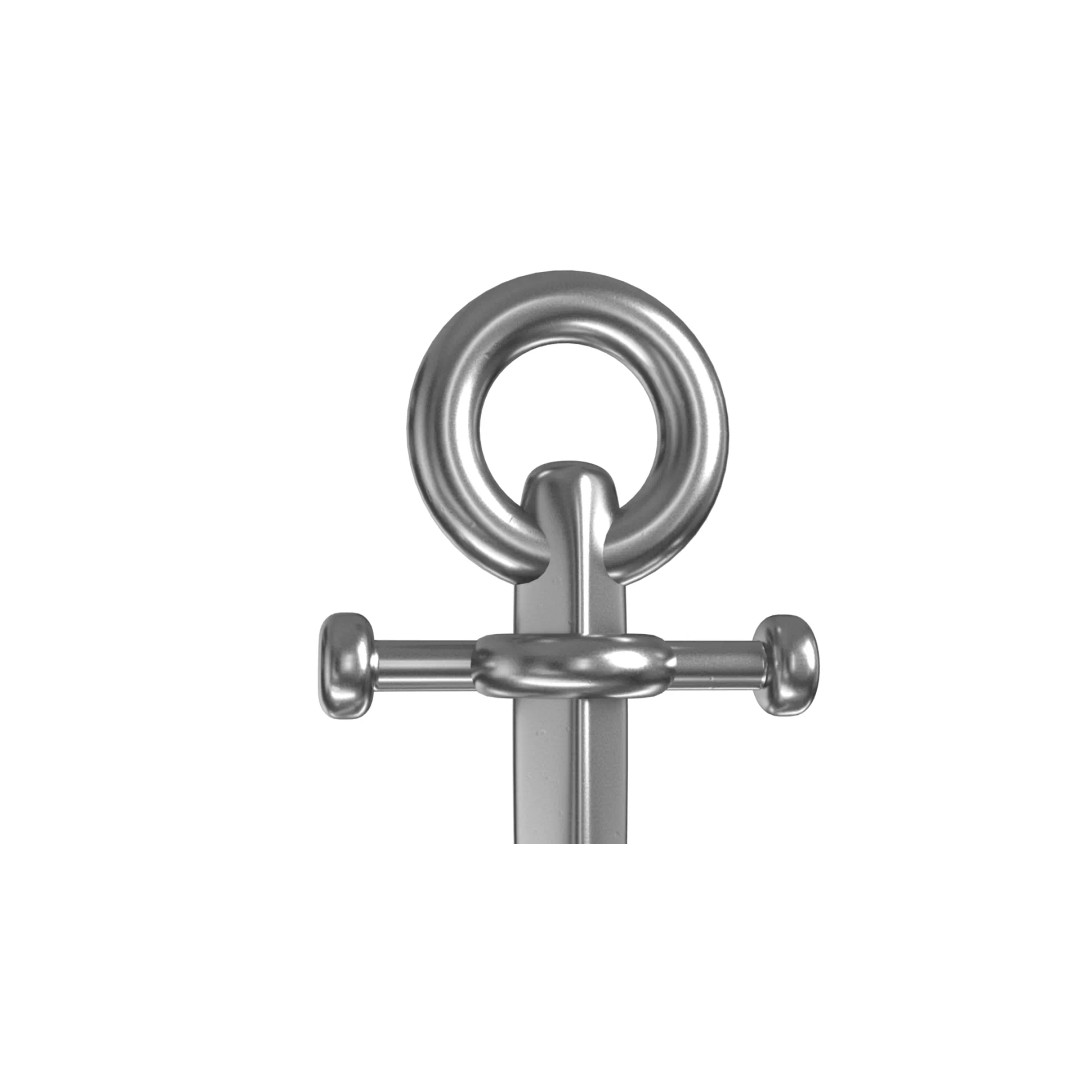 Steel Anchor 3D Model – Low Poly PBR Game Asset, FBX, OBJ - View 5