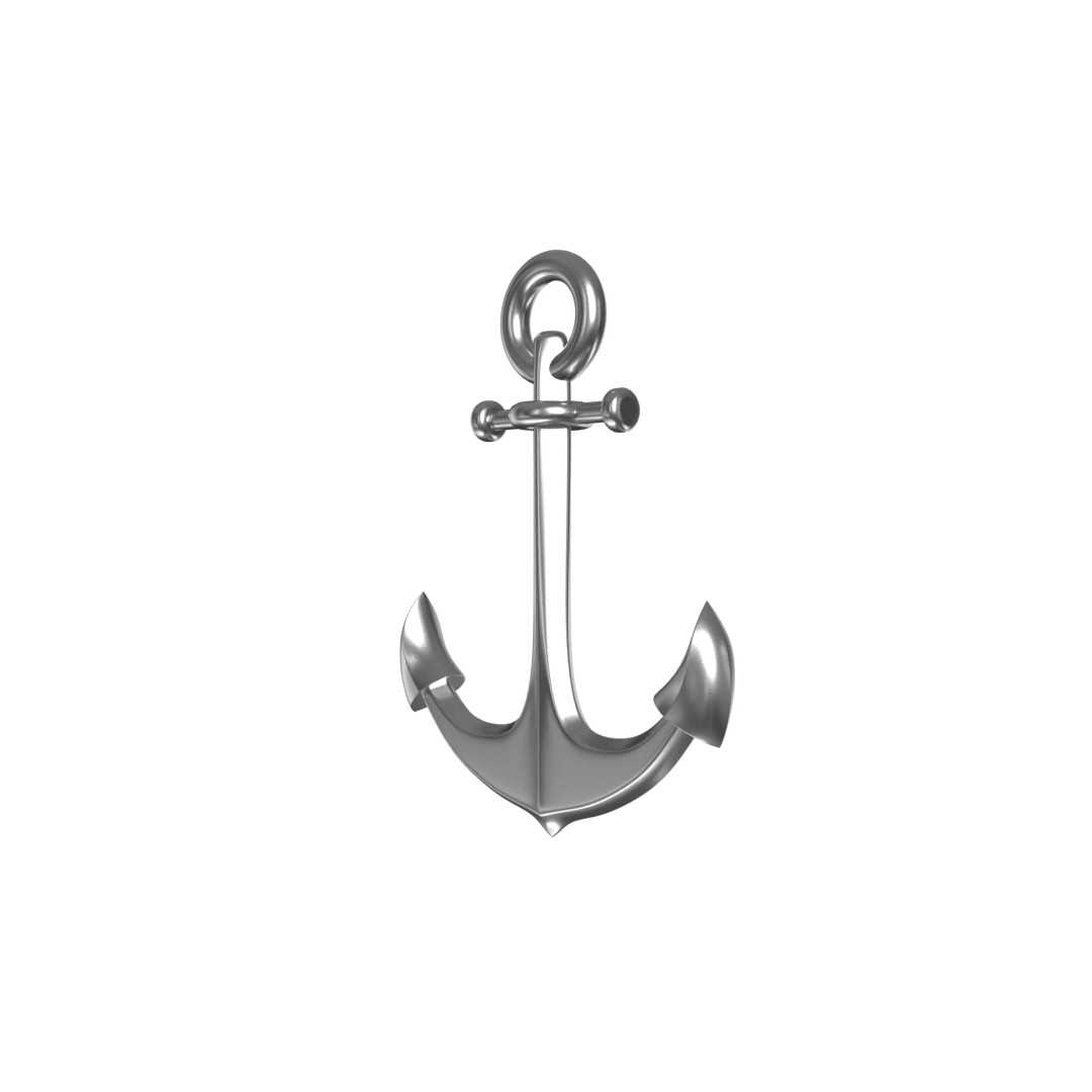 Steel Anchor 3D Model – Low Poly PBR Game Asset, FBX, OBJ - View 6