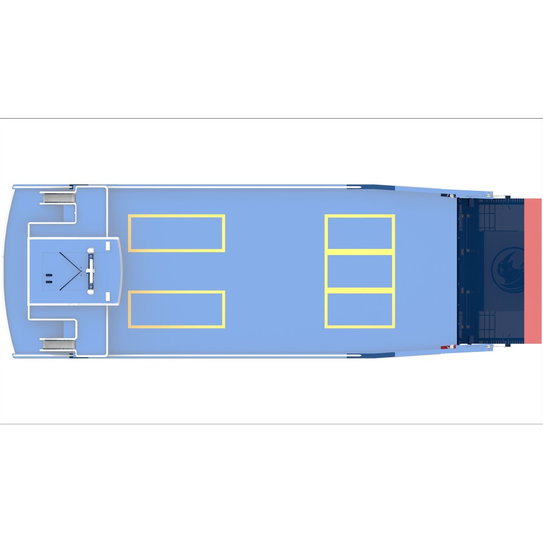 Landing Craft 3D Model – Low Poly Military Watercraft, FBX - View 7