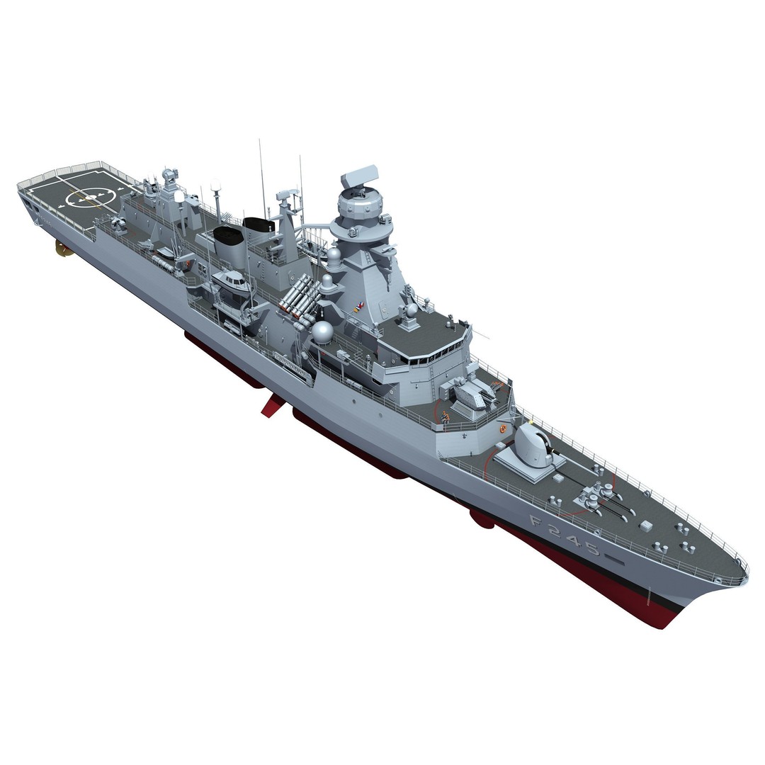 TCG ORUCREIS Turkish Meko Class Frigate 3D Model – High Poly Game Asset, FBX - View 12
