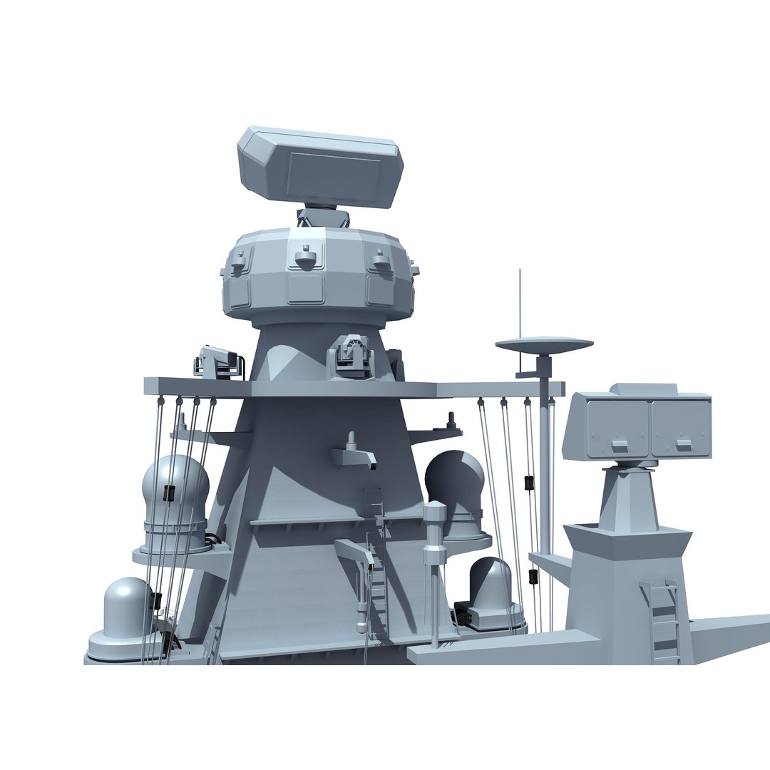 TCG ORUCREIS Turkish Meko Class Frigate 3D Model – High Poly Game Asset, FBX - View 13