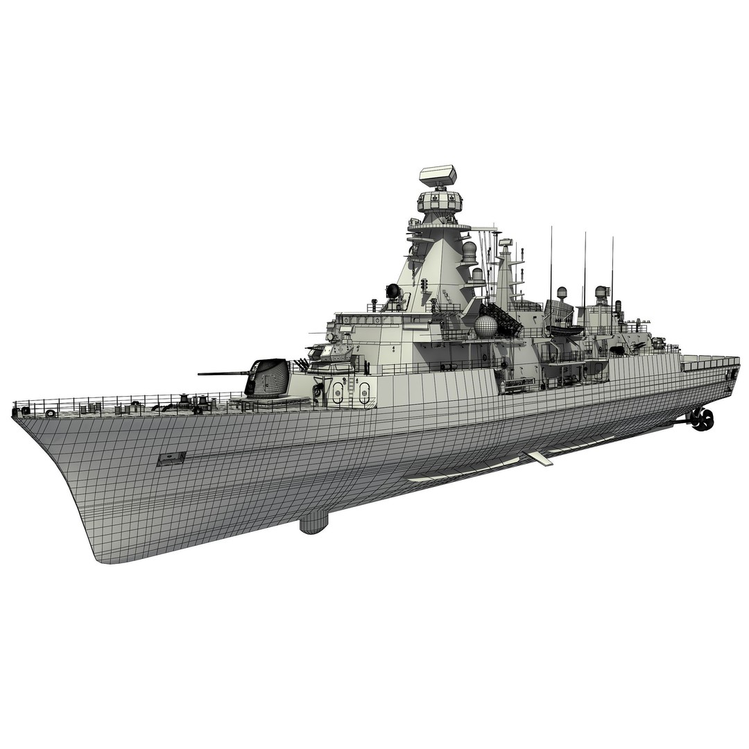 TCG ORUCREIS Turkish Meko Class Frigate 3D Model – High Poly Game Asset, FBX - View 15