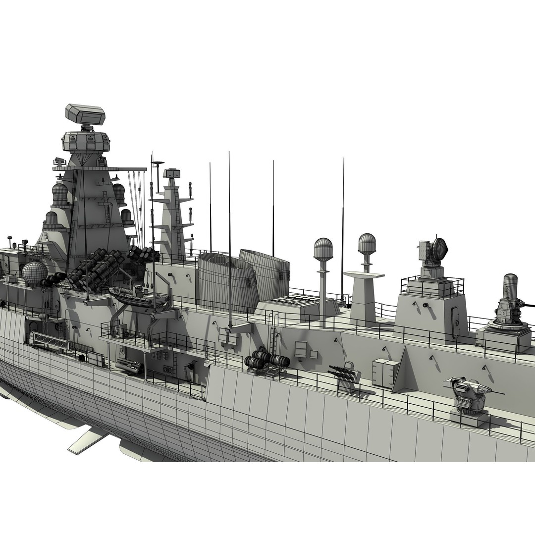 TCG ORUCREIS Turkish Meko Class Frigate 3D Model – High Poly Game Asset, FBX - View 17