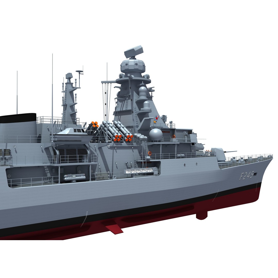 TCG ORUCREIS Turkish Meko Class Frigate 3D Model – High Poly Game Asset, FBX - View 22