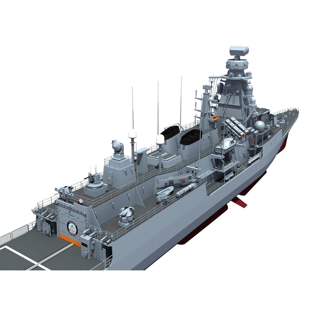 TCG ORUCREIS Turkish Meko Class Frigate 3D Model – High Poly Game Asset, FBX - View 23