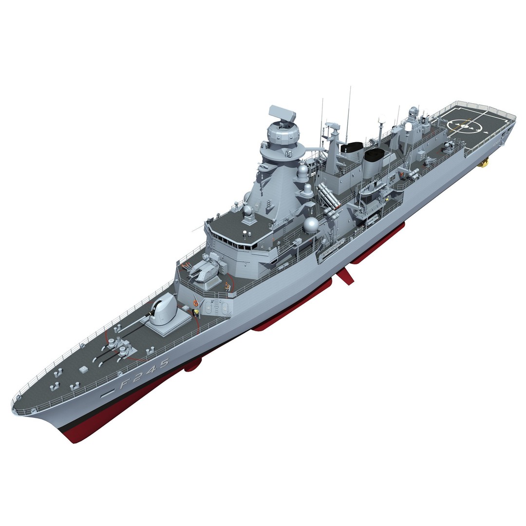 TCG ORUCREIS Turkish Meko Class Frigate 3D Model – High Poly Game Asset, FBX - View 5