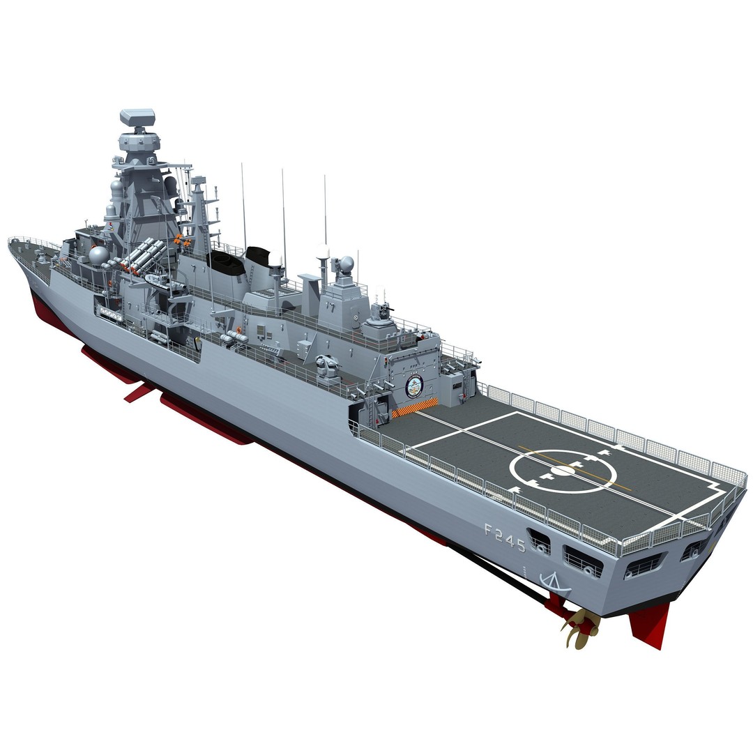 TCG ORUCREIS Turkish Meko Class Frigate 3D Model – High Poly Game Asset, FBX - View 6