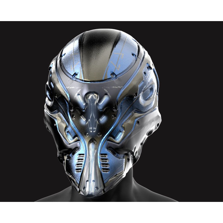 20 Sci-Fi Helmets - Low-Poly Game-Ready 3D Model - View 13