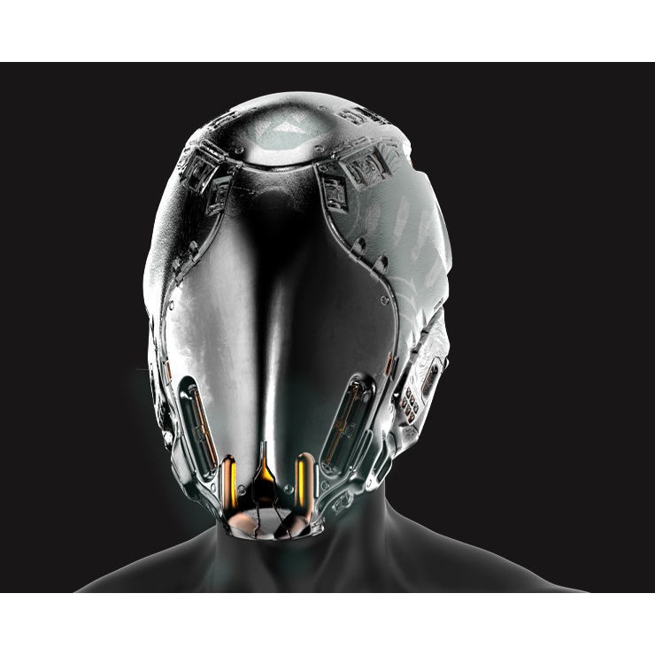 20 Sci-Fi Helmets - Low-Poly Game-Ready 3D Model - View 14