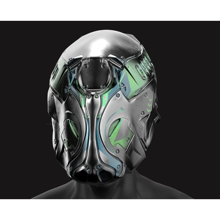 20 Sci-Fi Helmets - Low-Poly Game-Ready 3D Model - View 15