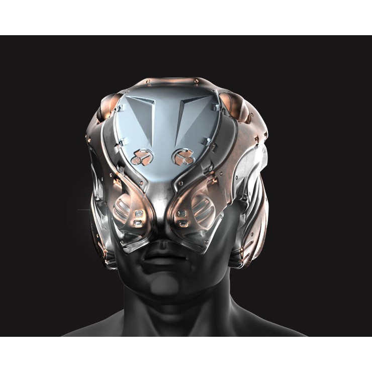 20 Sci-Fi Helmets - Low-Poly Game-Ready 3D Model - View 3