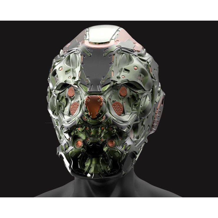 20 Sci-Fi Helmets - Low-Poly Game-Ready 3D Model - View 9