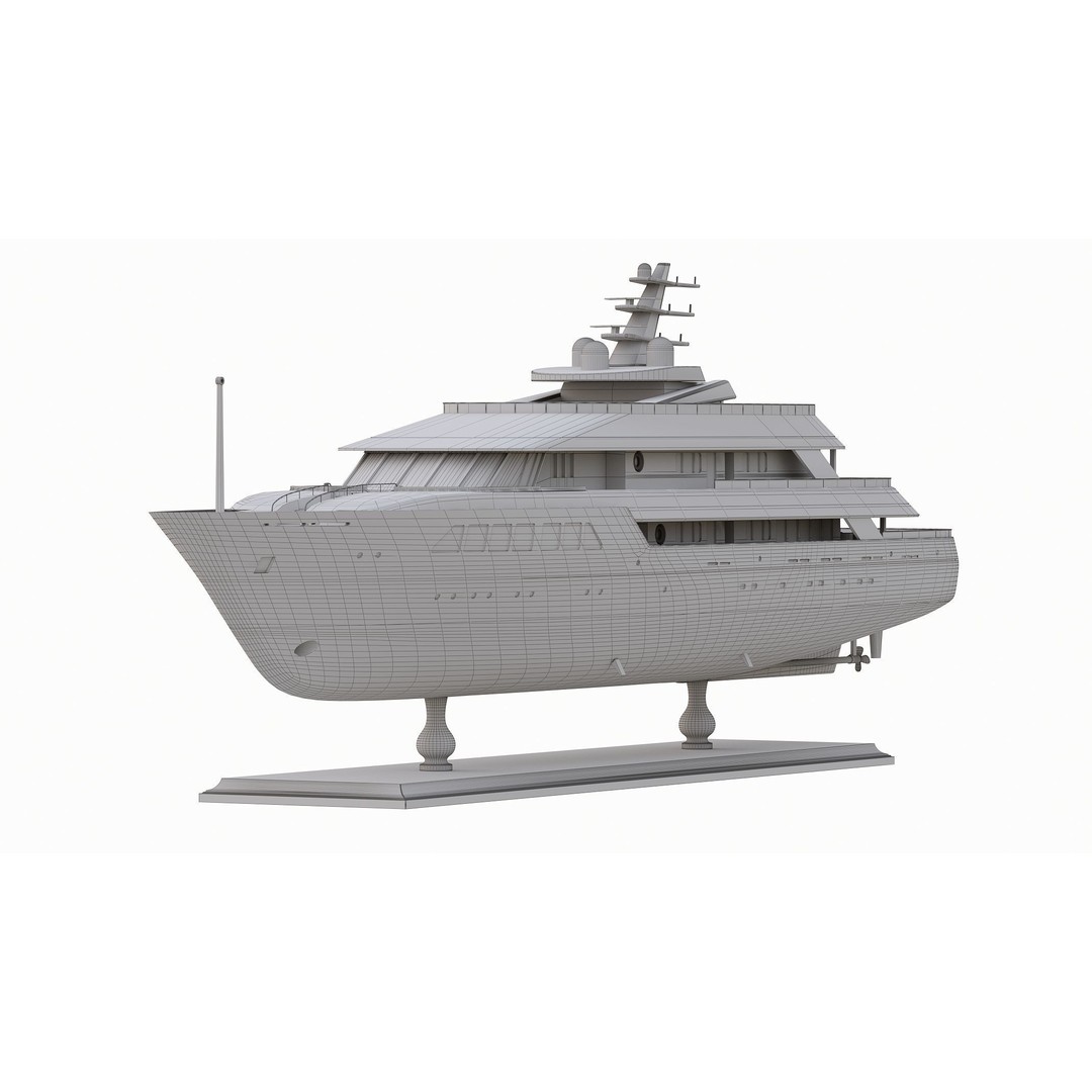 Wooden Boat 3D Model – Luxury Ship with Textures, OBJ & FBX Formats - View 15