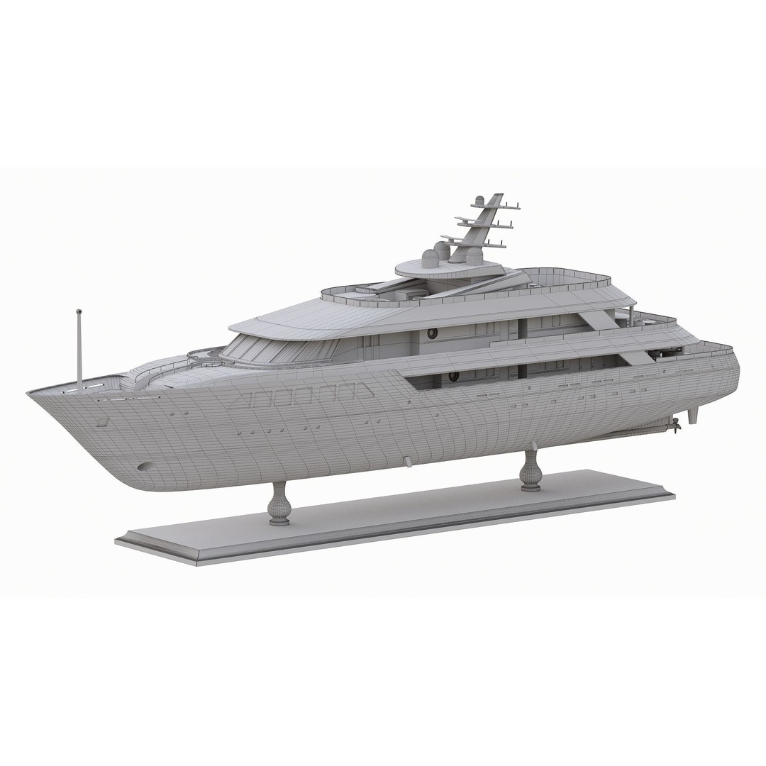 Wooden Boat 3D Model – Luxury Ship with Textures, OBJ & FBX Formats - View 16