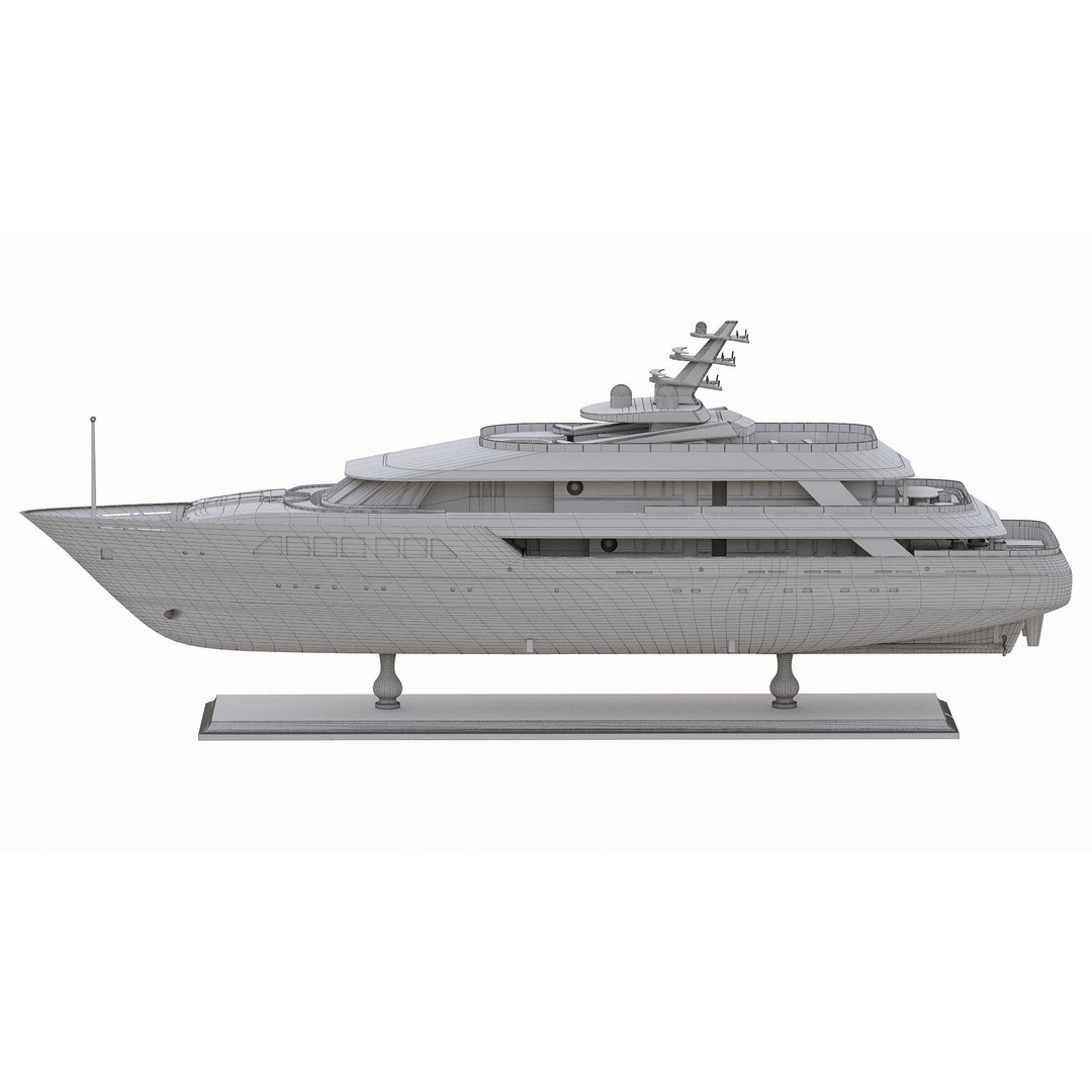 Wooden Boat 3D Model – Luxury Ship with Textures, OBJ & FBX Formats - View 17