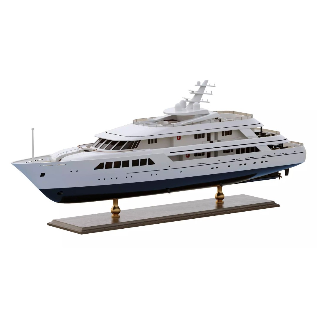 Wooden Boat 3D Model – Luxury Ship with Textures, OBJ & FBX Formats - View 2