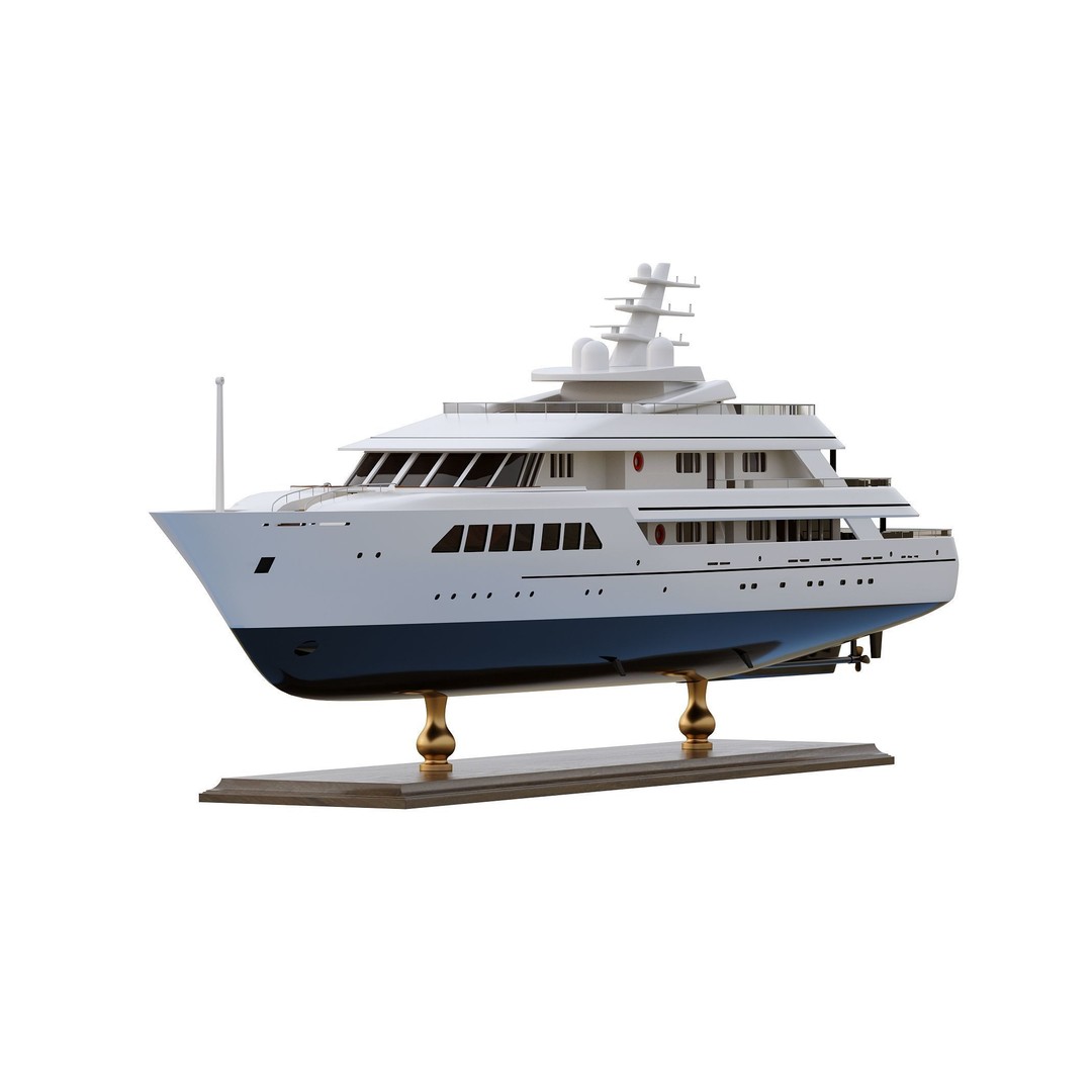 Wooden Boat 3D Model – Luxury Ship with Textures, OBJ & FBX Formats - View 4