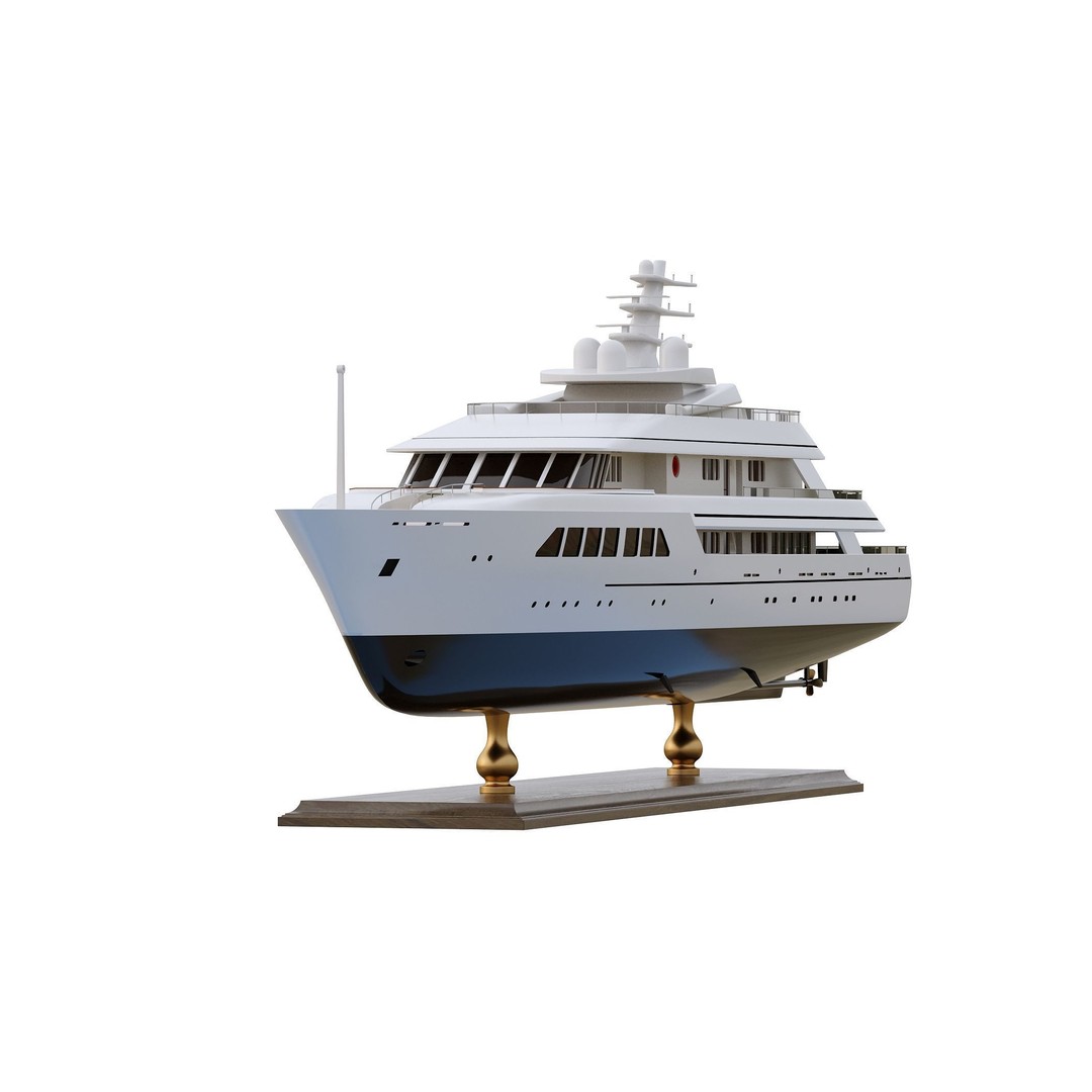 Wooden Boat 3D Model – Luxury Ship with Textures, OBJ & FBX Formats - View 8