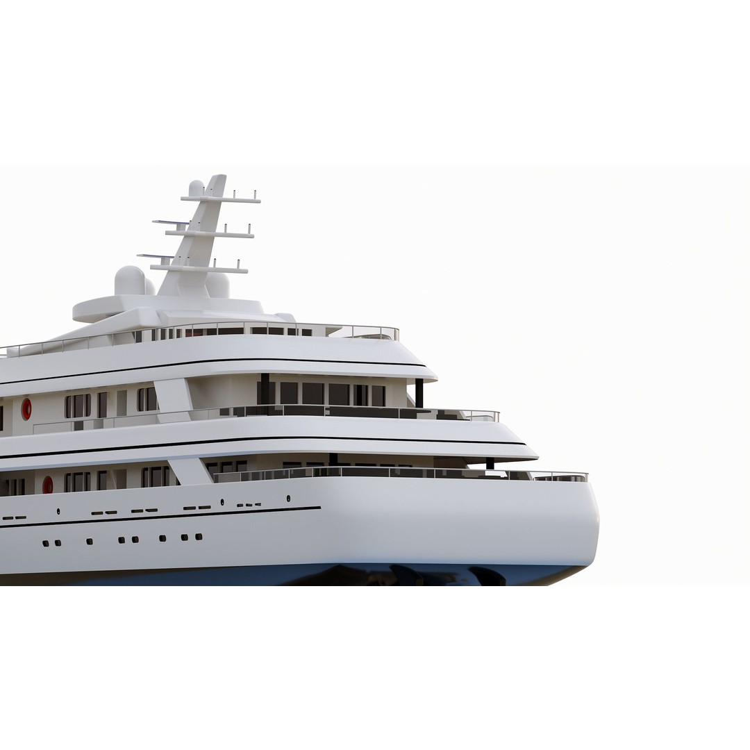 Wooden Boat 3D Model – Luxury Ship with Textures, OBJ & FBX Formats - View 9