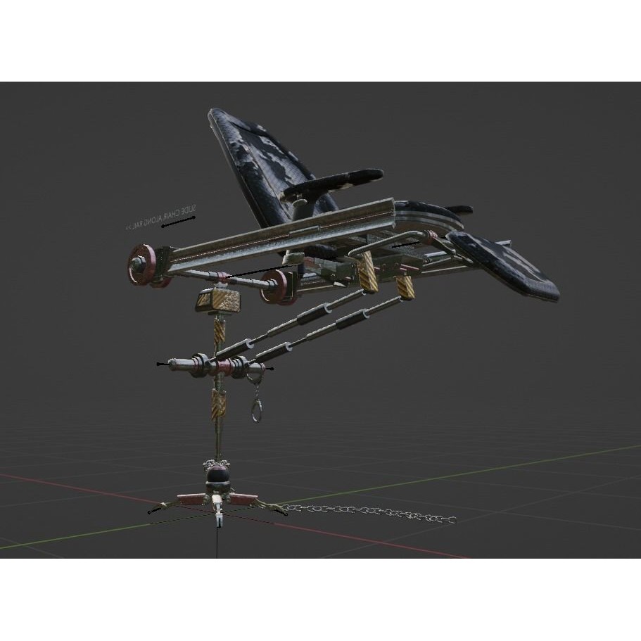 Robotic Chair Machine - Low-Poly Game-Ready 3D Model