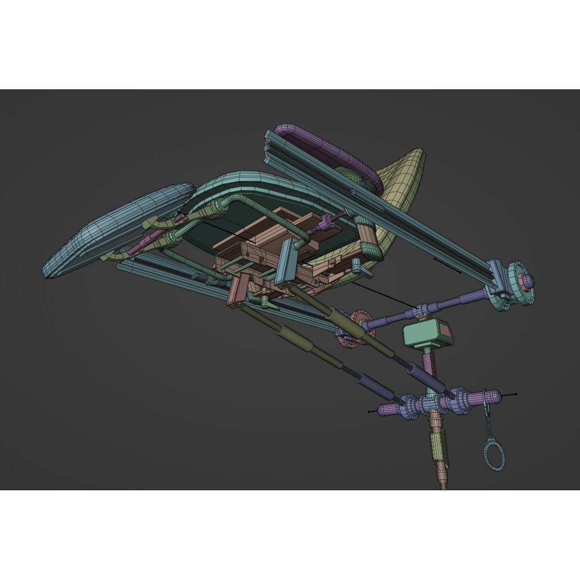 Robotic Chair Machine - Low-Poly Game-Ready 3D Model - View 12